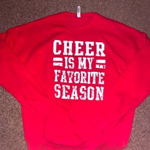 Bright red size Large cheer sweatshirt